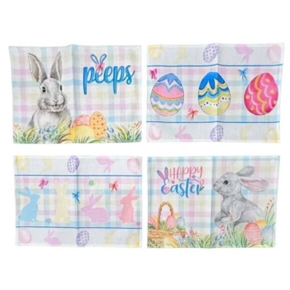 Easter Bunny Peeps Table Placemats Set Of 4 NEW Easter Eggs‎ Spring Variety CUTE